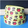 Order  Back to School Ribbons - 10mm Apple & Worm/Yellow
